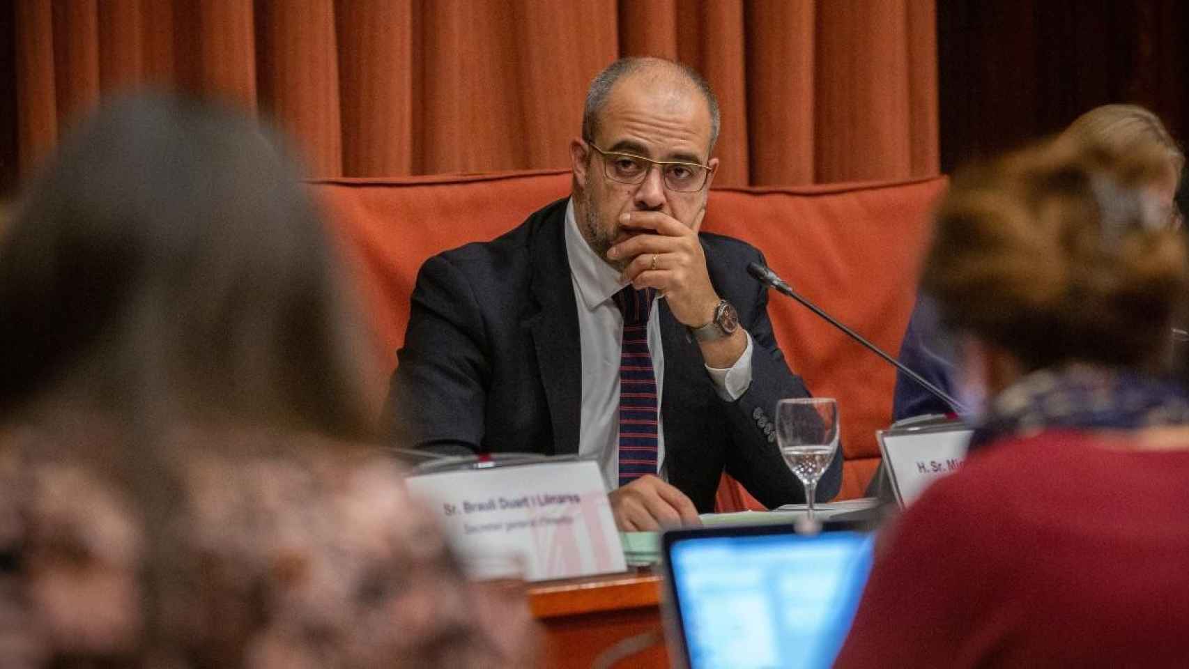 El consejero de Interior, Miquel Buch, en el Parlament