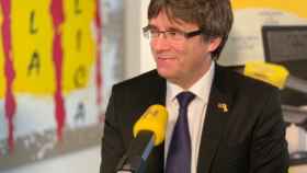 Puigdemont, durante su entrevista en Catalunya Ràdio