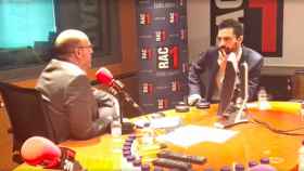 Roger Torrent en un momento de la entrevista de Jordi Basté en RAC1 esta mañana