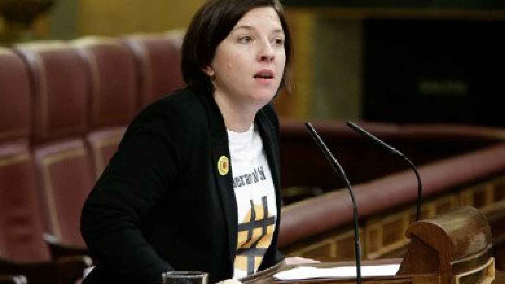 La diputada de ICV Laia Ortiz, en una intervención en el Congreso de los Diputados