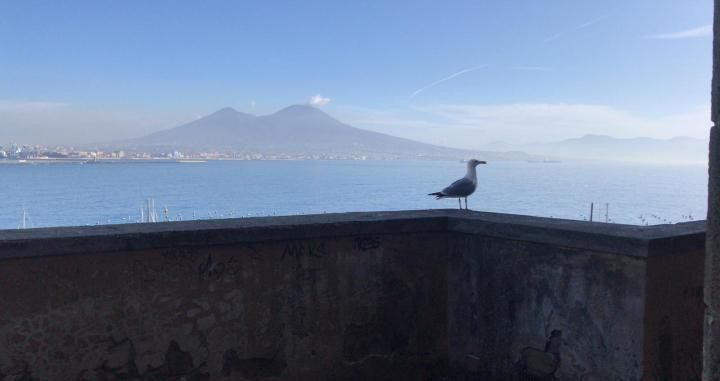 Vista del Vesubio desde el Castel dell'Ovo / EB