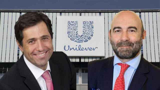 Xavier Mon (i) y Antonio Casanova (d) , directivos de Unilever en España / FOTOMONTAJE CG