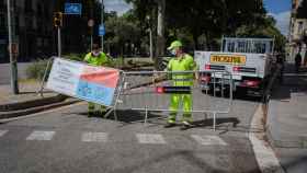 Trabajadores en una obra en Barcelona / EP