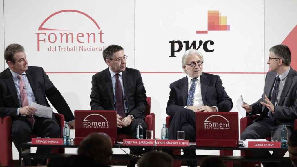 Los presidentes del FC Barcelona y de Foment del Treball, Josep Mª Bartomeu y Josep Sánchez Llibre / FOMENT