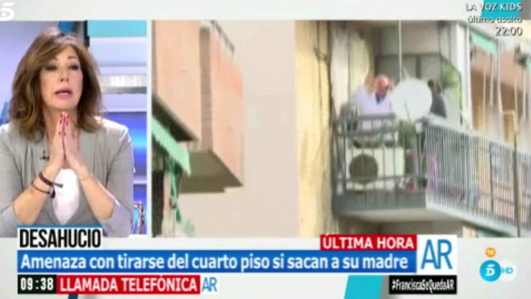 Ana Rosa Quintana frena un suicidio en directo