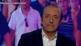 Josep Pedrerol, emocionado durante su editorial en 'El Chiringuito de Jugones' / CD