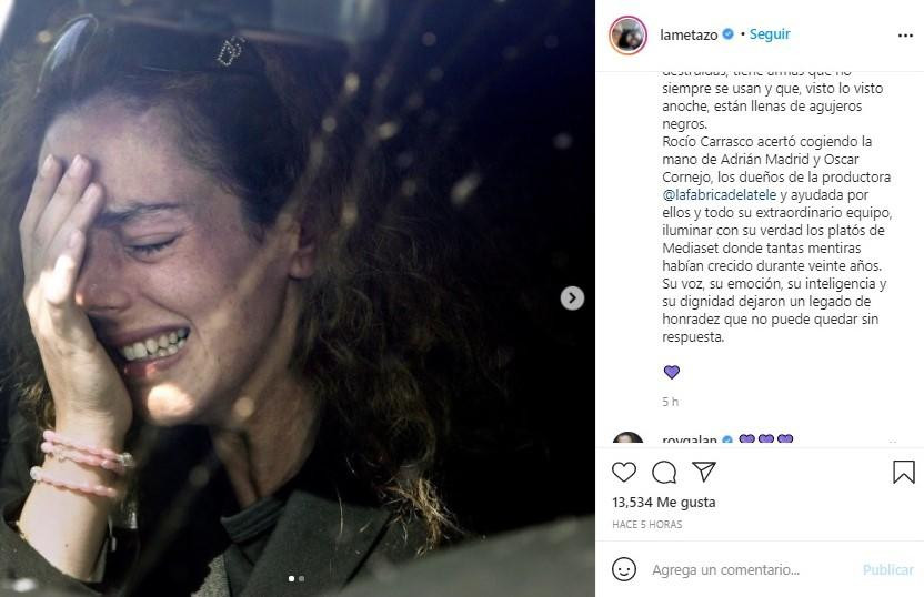 El escrito de Mercedes Milá a Rocío Carrasco / INSTAGRAM