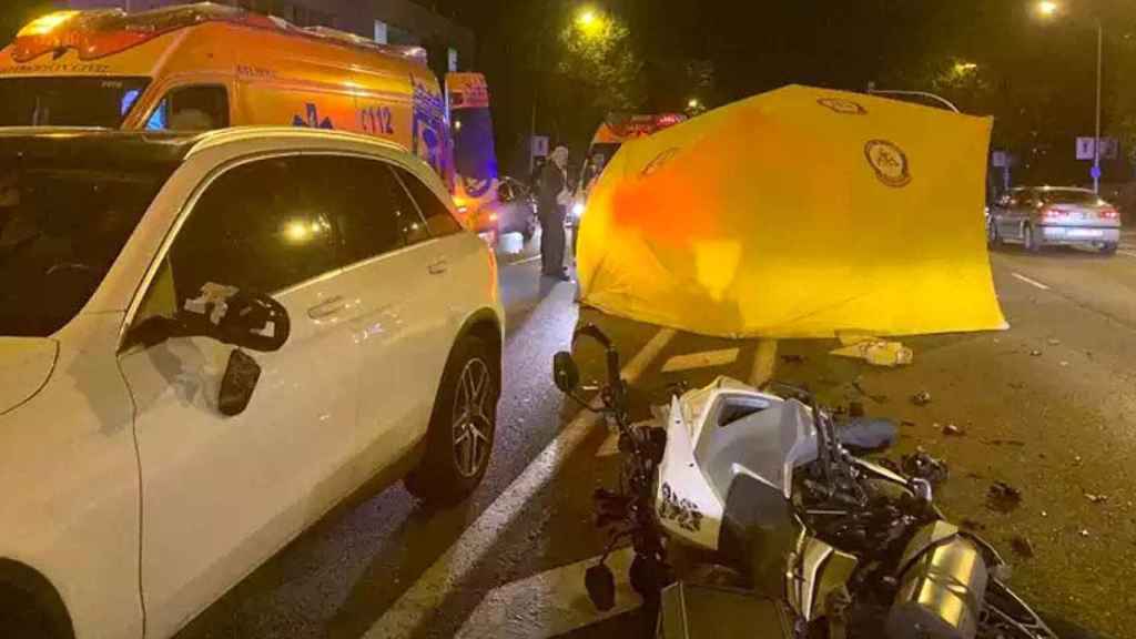 Accidente del motorista que ha fallecido / SAMUR