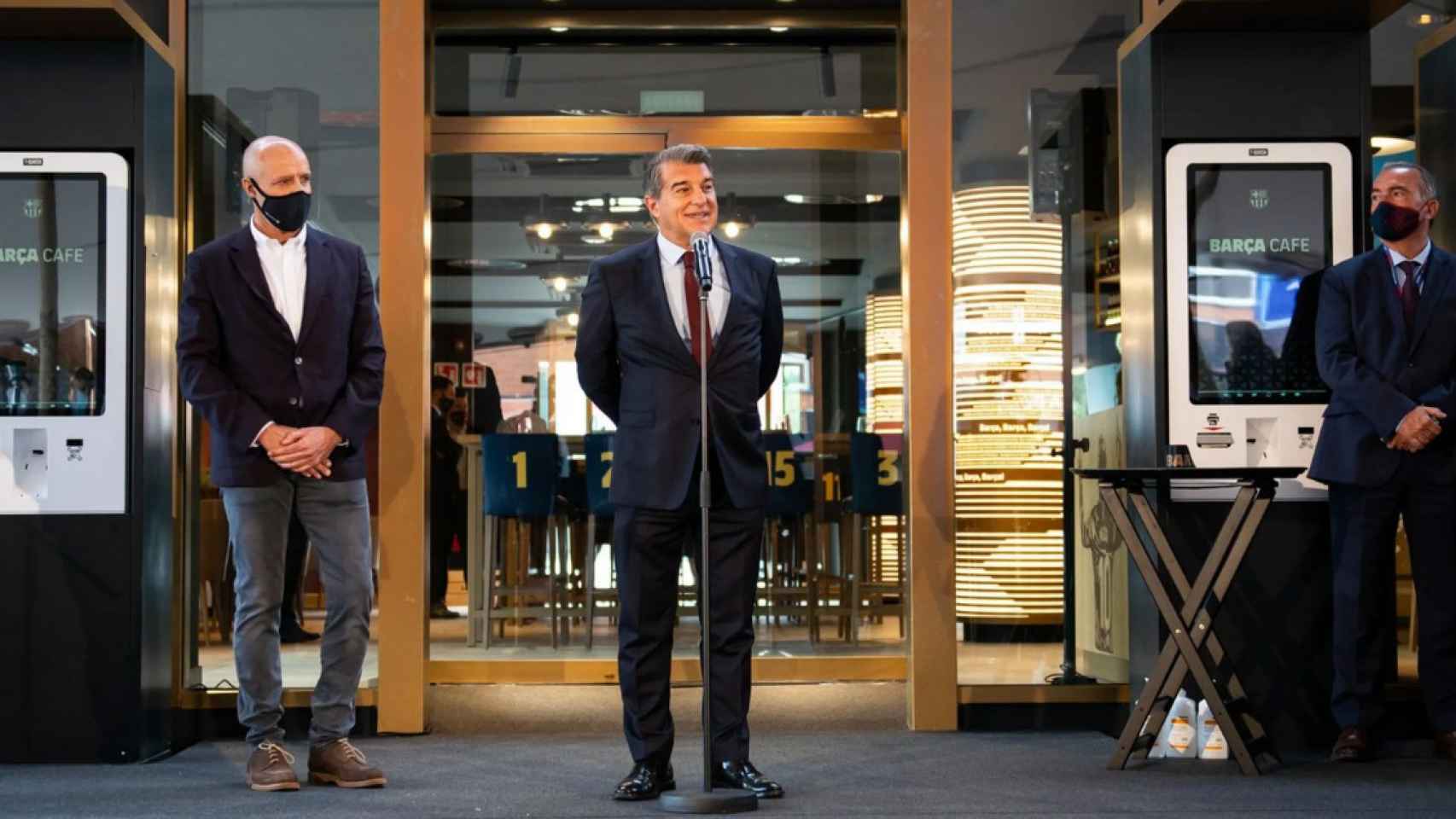 Joan Laporta en la inauguración del Barça Café / FC Barcelona