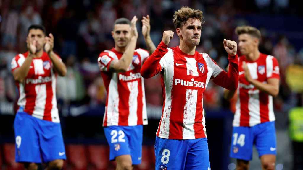 Griezmann celebra la victoria del Atlético sobre el Barça / EFE