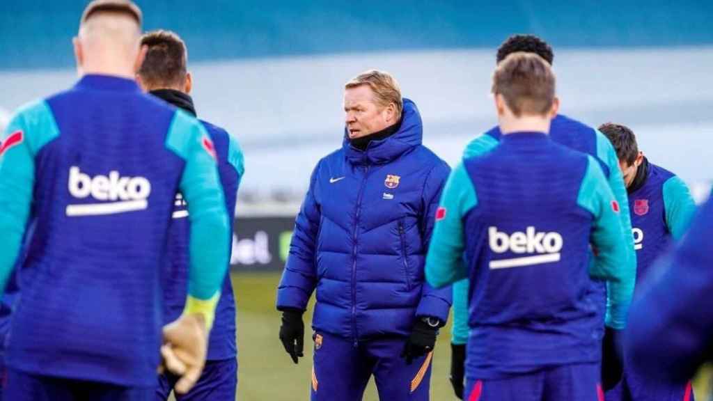 Koeman, en un entrenamiento del Barça | FCB