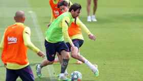 Leo Messi entrenando con el equipo /FC BARCELONA