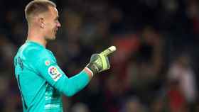 Ter Stegen, en un partido en el Camp Nou / EFE