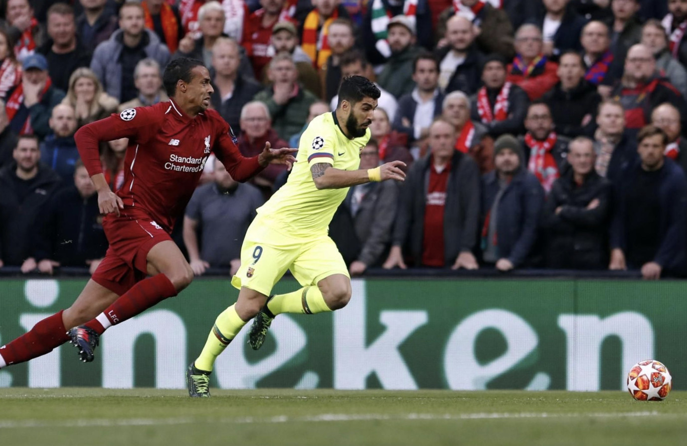 Una foto de Luis Suárez durante el Liverpool - Barça / FCB