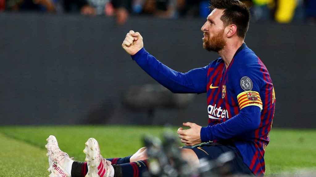 Una foto de Leo Messi celebrando su gol ante el Liverpool / EFE