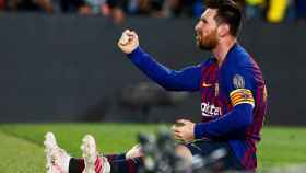 Una foto de Leo Messi celebrando su gol ante el Liverpool / EFE