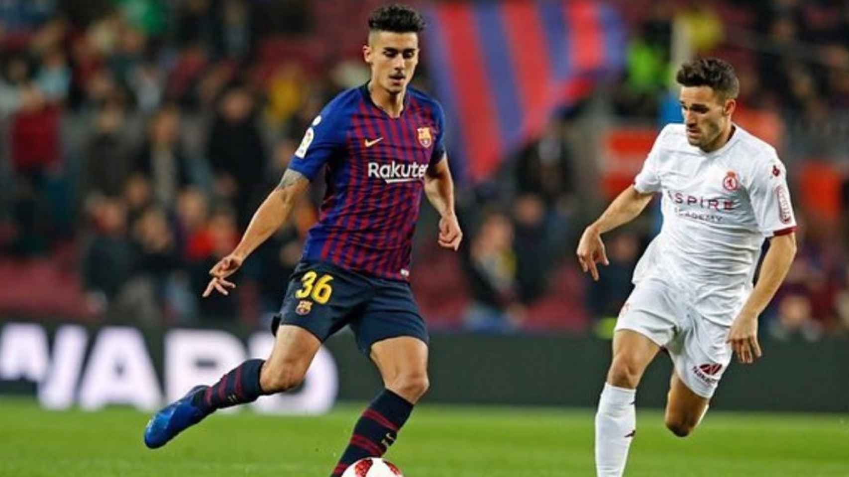 Chumi, defensa del Barça, en partido de Copa del Rey con el primer equipo / INSTAGRAM