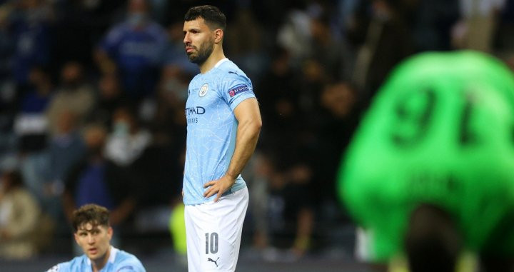 Agüero, tras caer en la final de la Champions contra el Chelsea / EFE