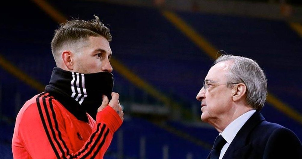 Una foto de Sergio Ramos y Florentino Pérez / EFE