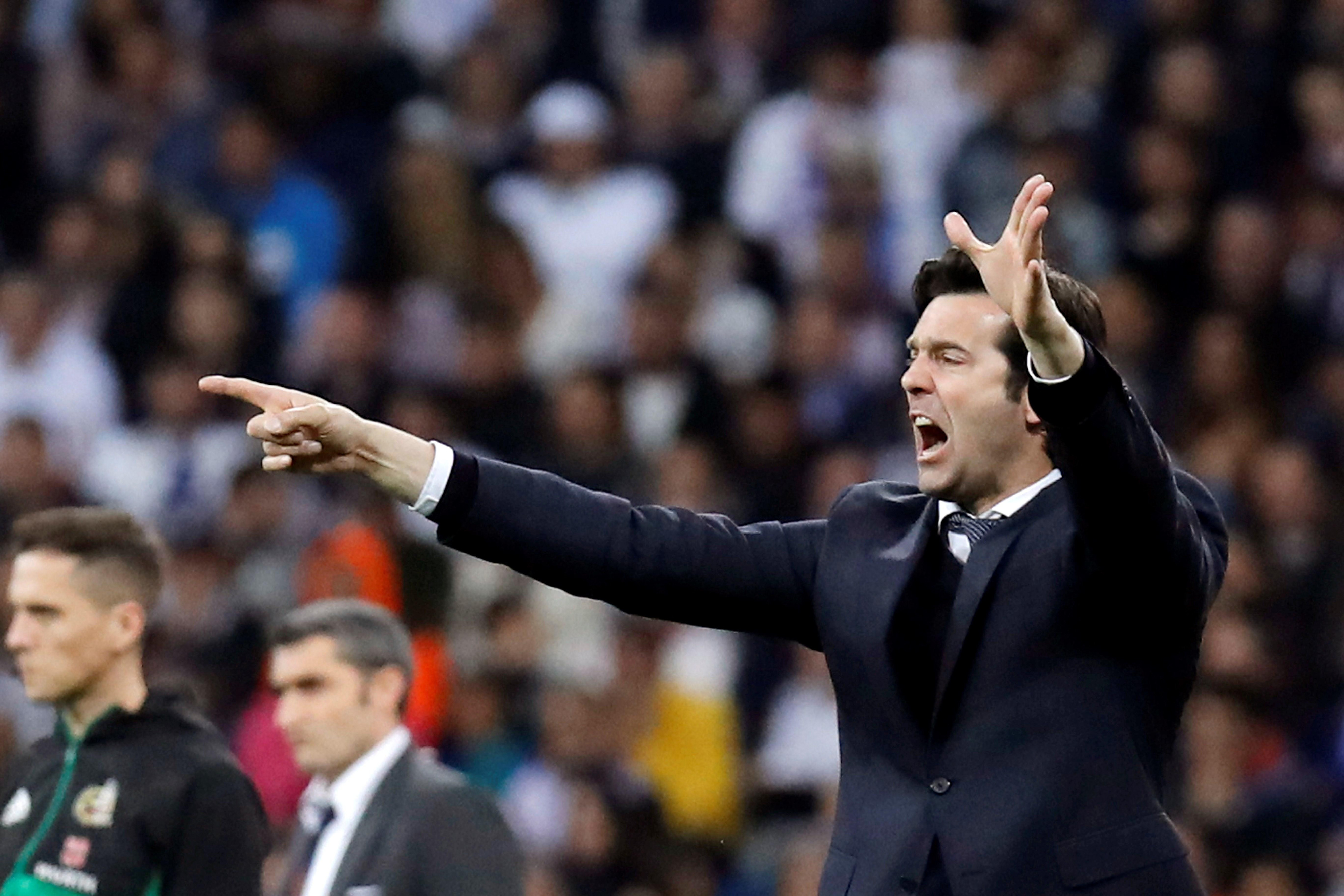 Una foto de Santiago Solari en el Santiago Bernabéu / EFE