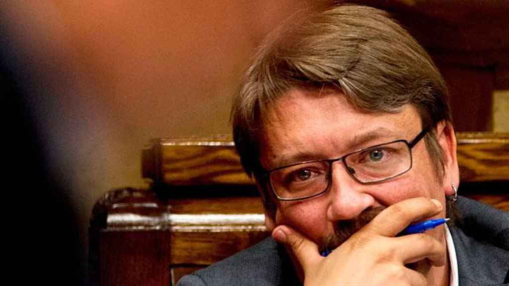 Xavier Domènech, diputado y coordinador de Catalunya en Comú (CeC), en el Parlament hoy / EFE