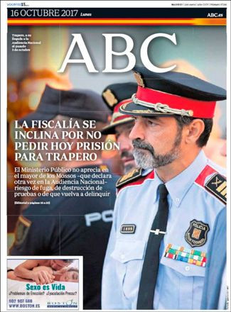 Portada de 'ABC' del 18 de octubre de 2017 / CG