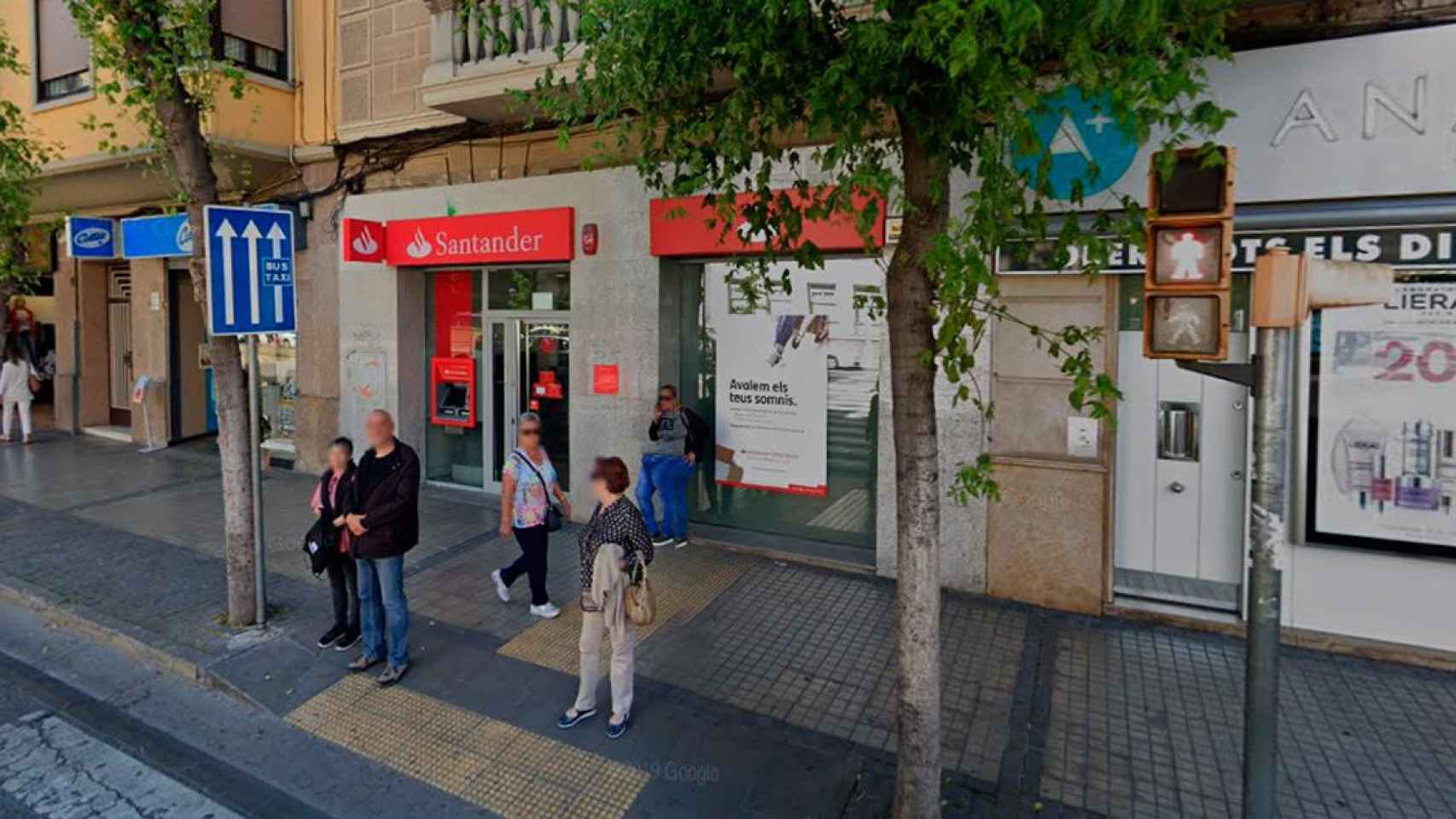 Oficina del Banco Santander en Lleida / GOOGLE STREET VIEW