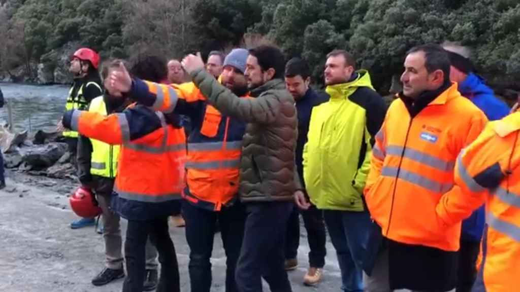 El 'conseller' de Territori, Damià Calvet, en la C-13 / 324