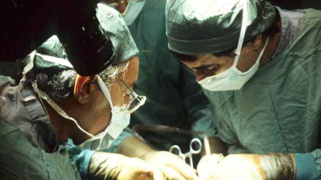 Imagen de dos médicos practicando una intervención con trasplante / EP