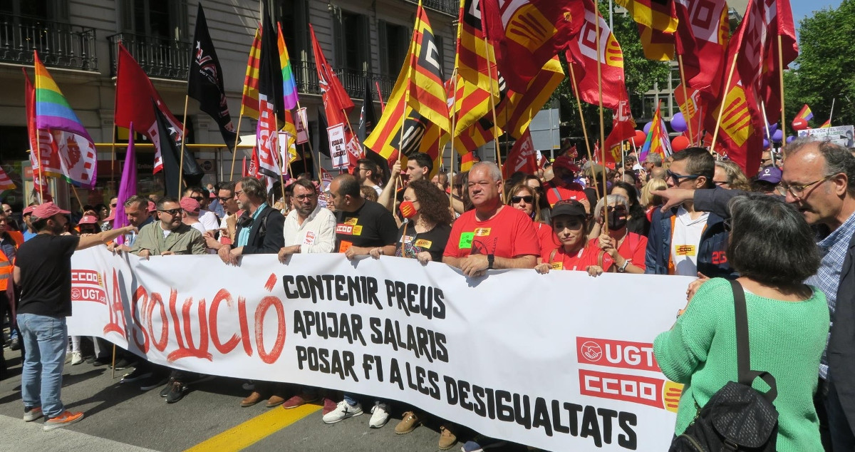 Cabecera de la manifestación del Primero de Mayo / EP