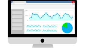 Una imagen ilustrativa de un ordenador analizando datos para definir su estrategia SEO