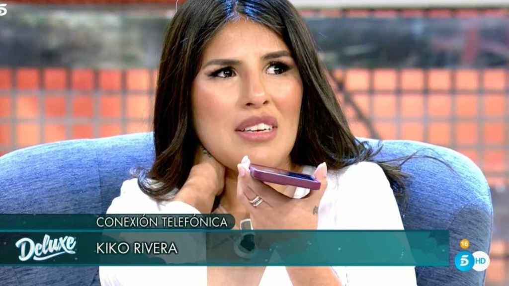 Isa Pantoja recibe la llamada de su hermano Kiko Rivera en 'Sábado Deluxe' / TELECINCO