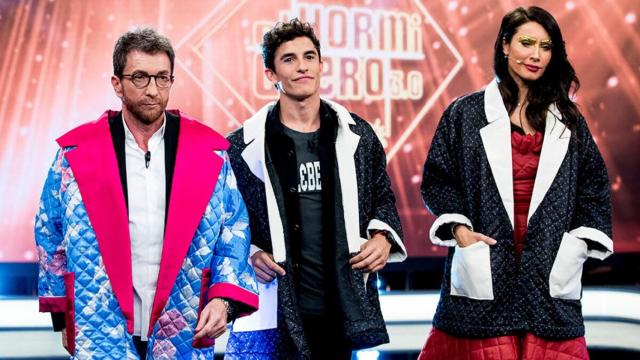 Pilar Rubio con Marc Márquez en El hormiguero