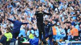 Pep Guardiola celebrando su cuarta Premier con el Manchester City / REDES