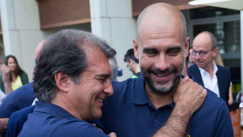 Joan Laporta y Pep Guardiola / EFE