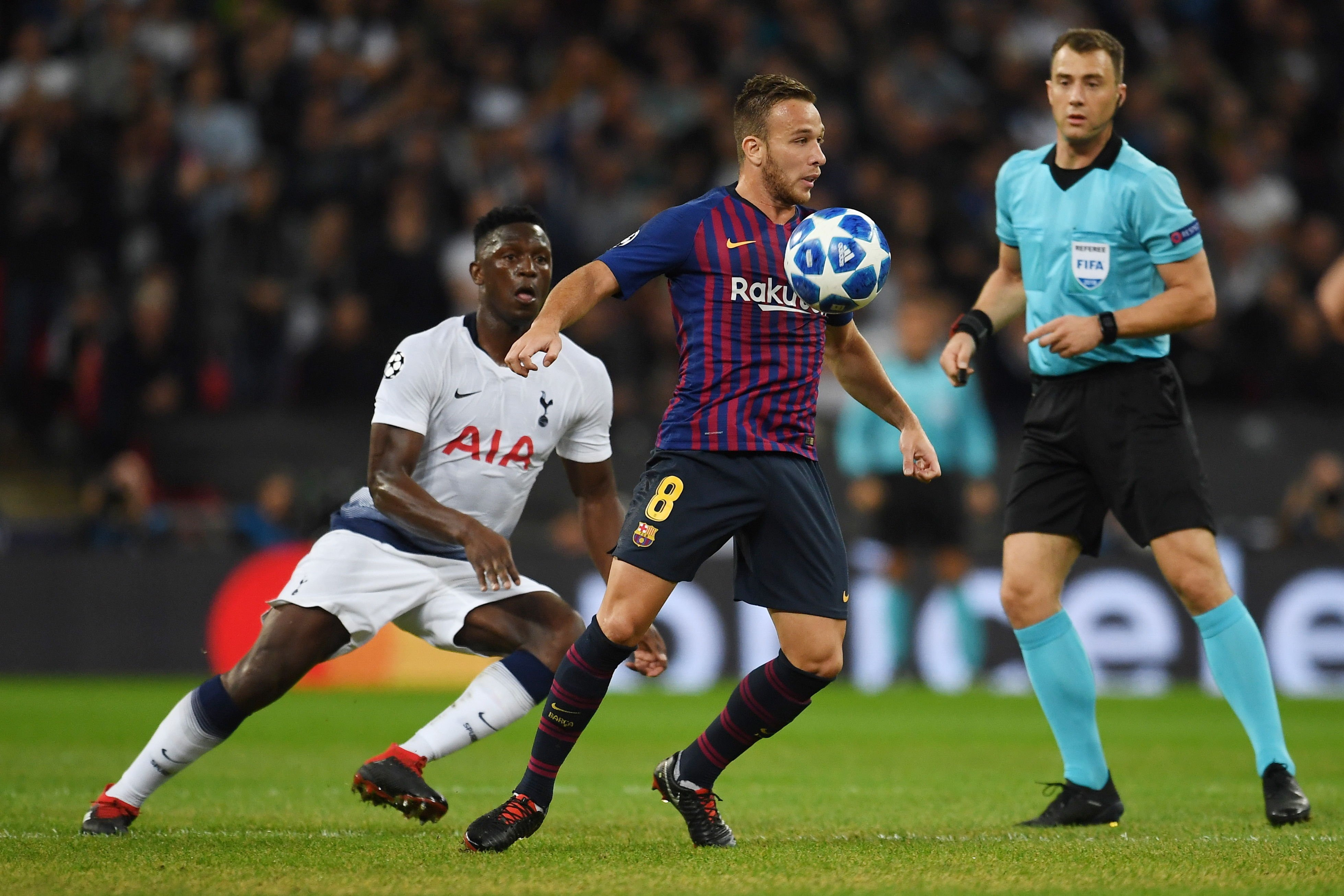 Una foto de archivo de Arthur Melo con el Barça frente al Tottenham en Wembley / EFE