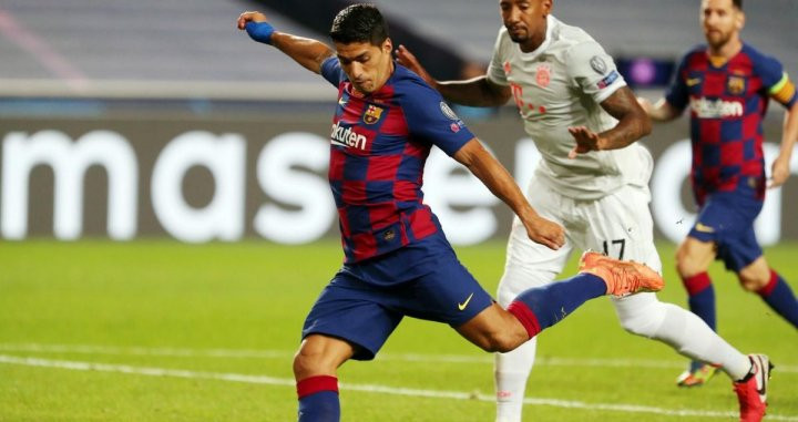 Luis Suárez en el partido de Champions ante el Bayern /FCB