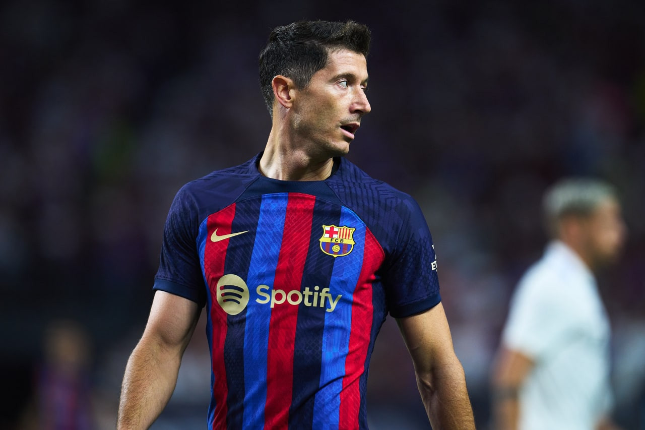 Robert Lewandowski, durante el clásico contra el Real Madrid en Las Vegas / FCB