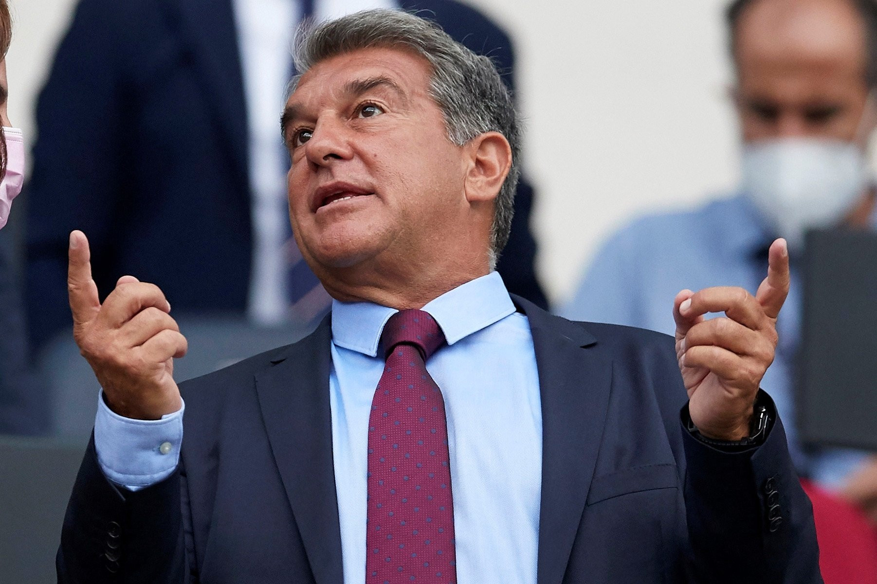 Joan Laporta, en una imagen reciente en el Camp Nou, durante un partido del Barça / EFE