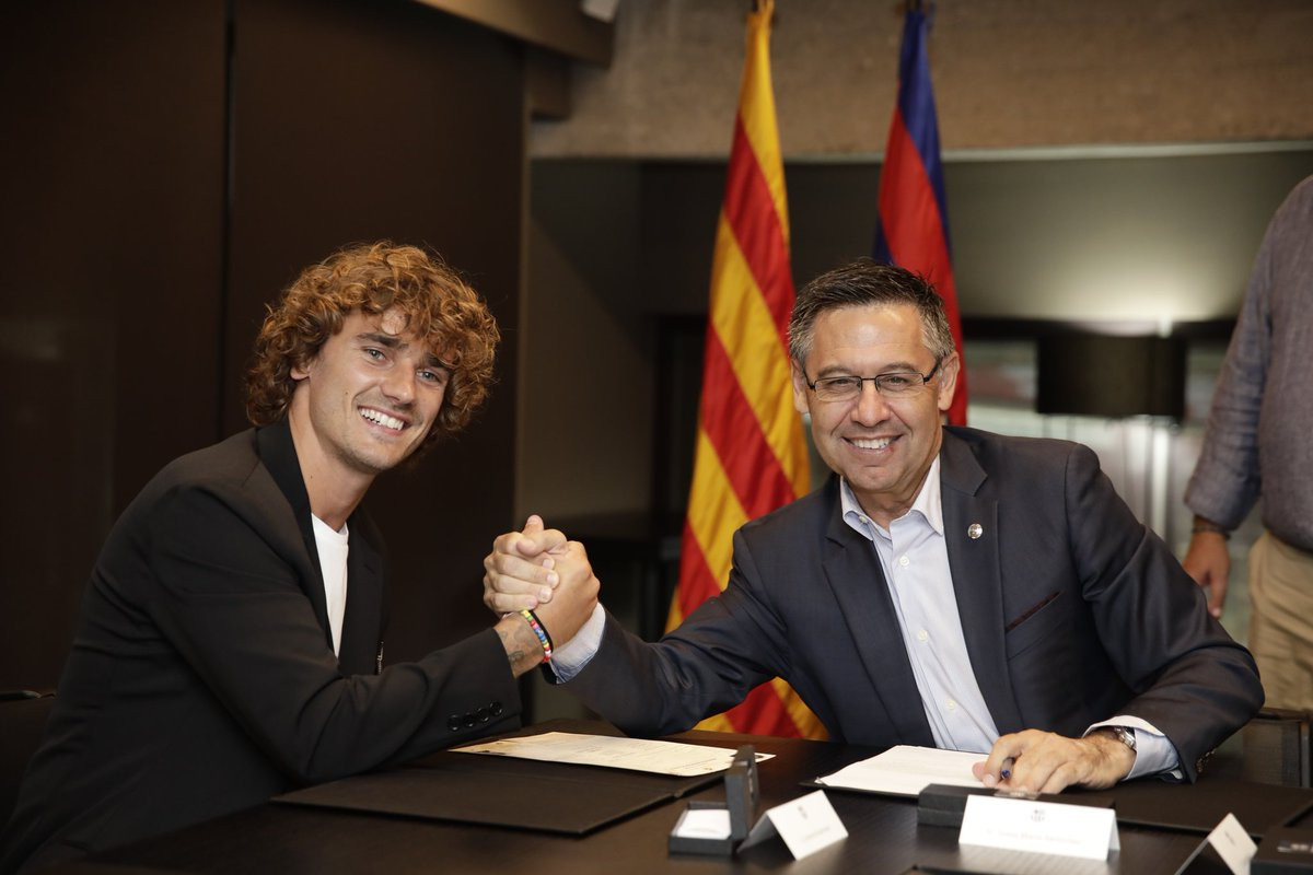 Griezmann y Bartomeu en una imagen de archivo / EFE