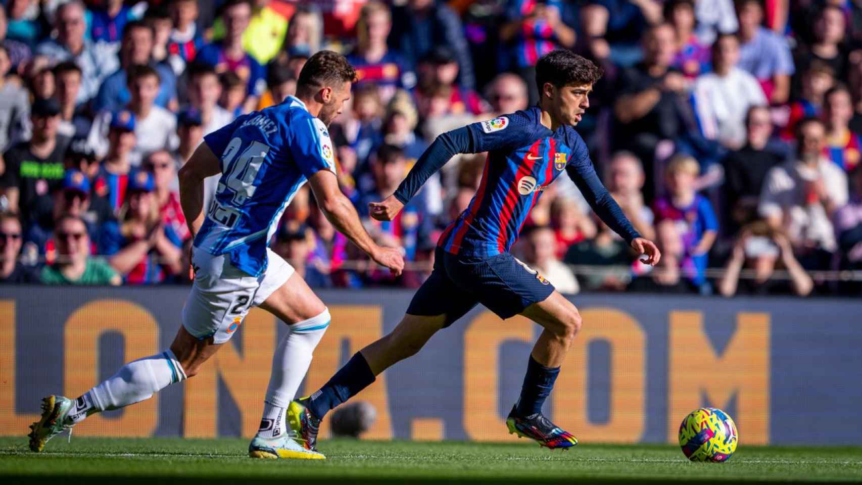 Pedri durante el partido contra el Espanyol / REDES