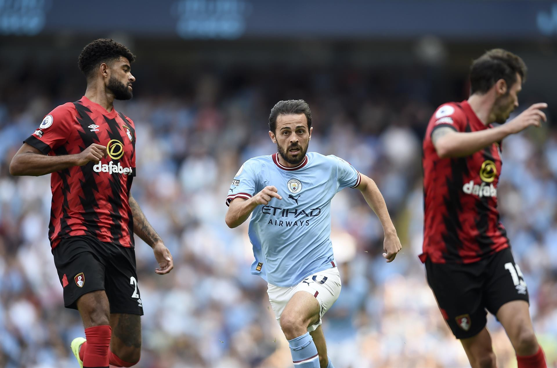 Bernardo Silva, centrocampista del Manchester City, contra el Bournemouth / EFE