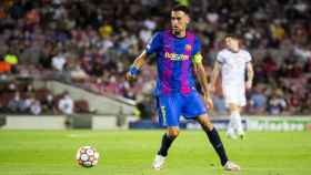 Sergio Busquets, en el partido de Champions contra el Bayern de esta temporada / FCB