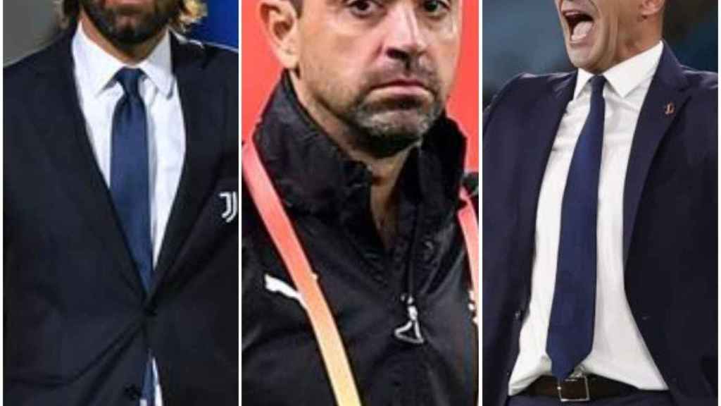 Pirlo, Xavi y Roberto Martínez, los principales candidatos al banquillo culé / EFE