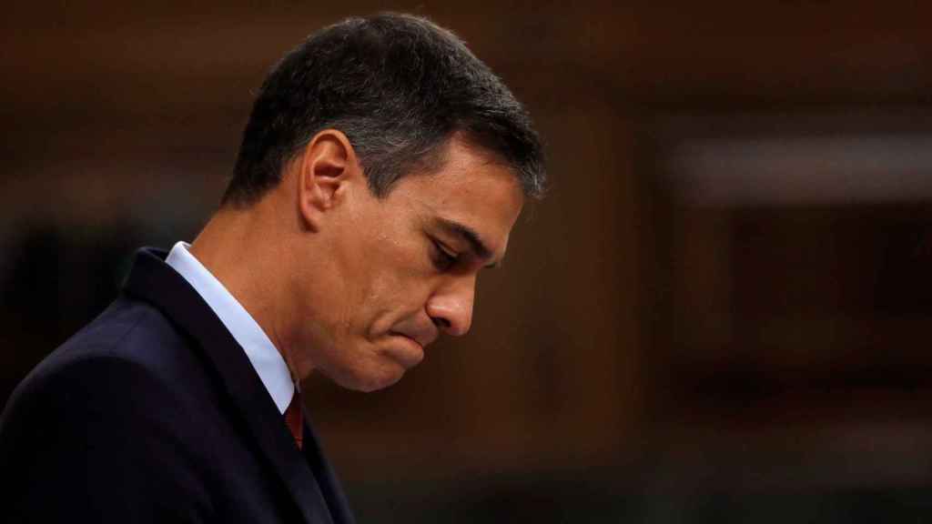 Imagen de Pedro Sánchez durante la defensa de su investidura en el Congreso de los Diputados como presidente del Gobierno / EFE