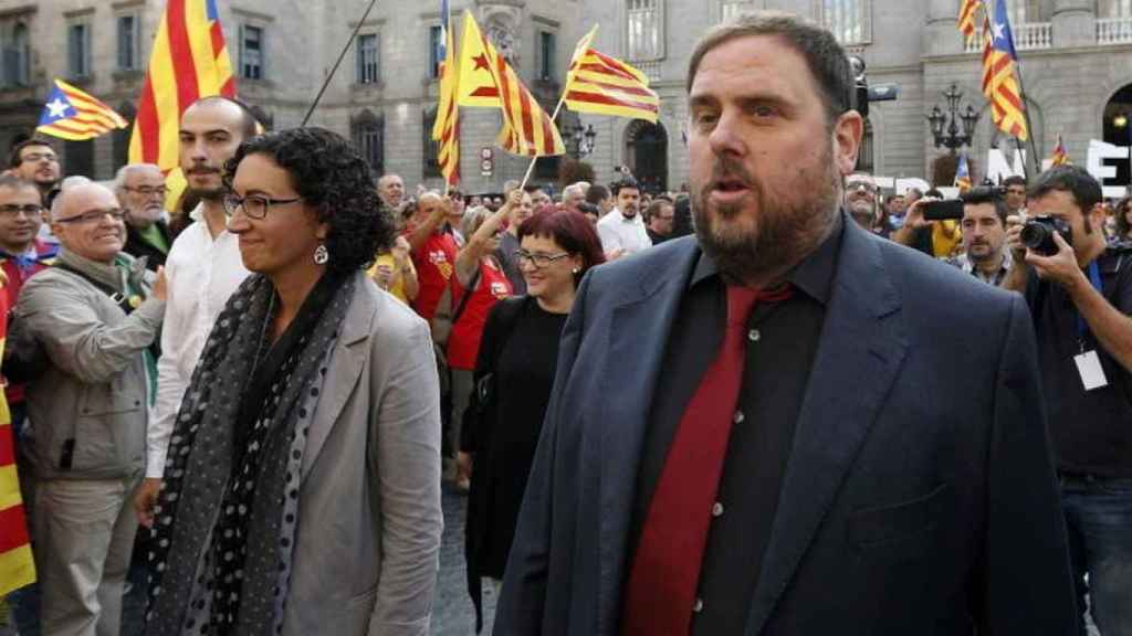 Marta Rovira y Oriol Junqueras, número 2 y 1 de la lista de ERC por Barcelona para las elecciones del 21D / EFE