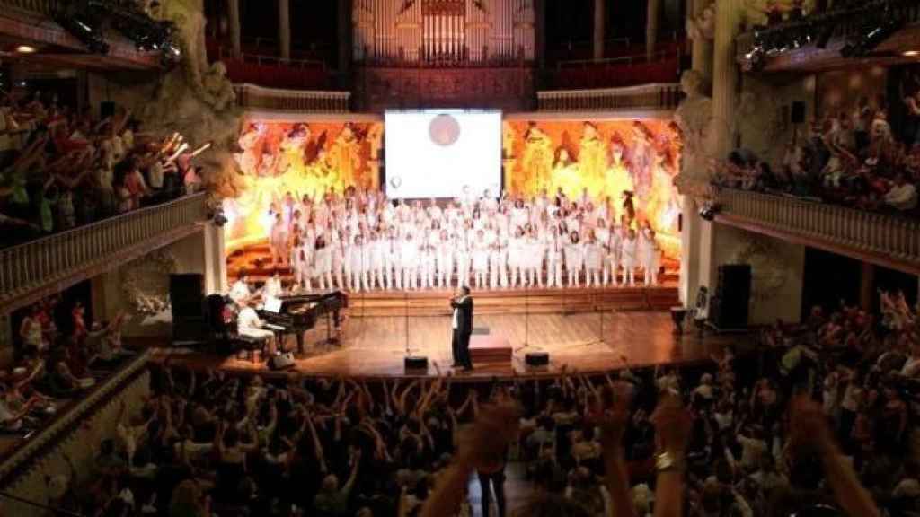 Concierto de Gospel organizado por la Fundación GAEM en el Gran Teatre del Liceu.