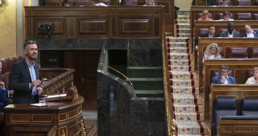 El portavoz parlamentario del PSOE, Felipe Sicilia, interviene en la sesión plenaria, en el Congreso de los Diputados / EUROPA PRESS