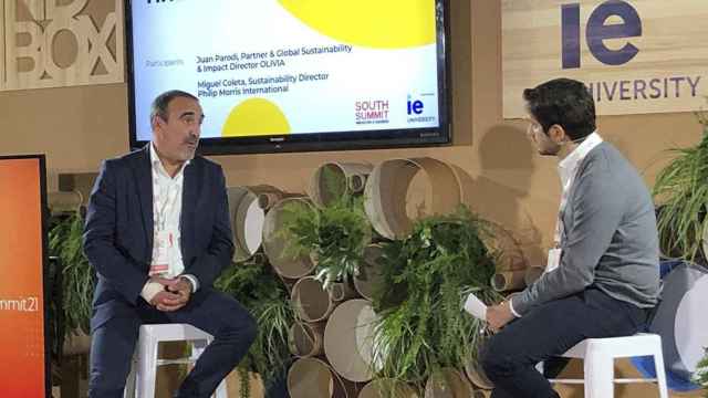 El director de sostenibilidad de Philip Morris International, Miguel Coleta, durante su intervención en South Summit 2021 / ROMAN