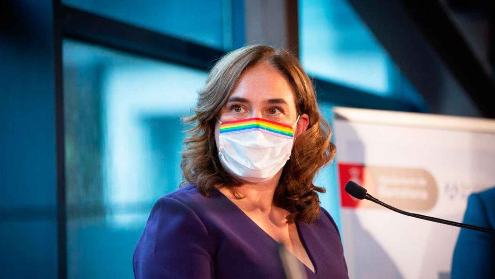 Ada Colau, alcaldesa de Barcelona, en una comparecencia pública anterior / EP